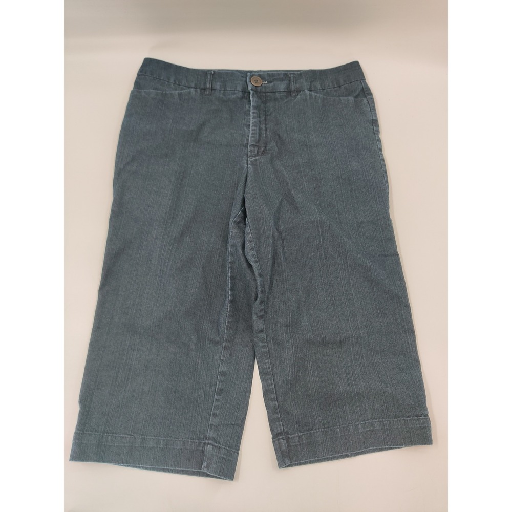 Kim Rogers Petite Women's Blue Denim Capri Pants Size‎ 12P Cropped Jeans Casual